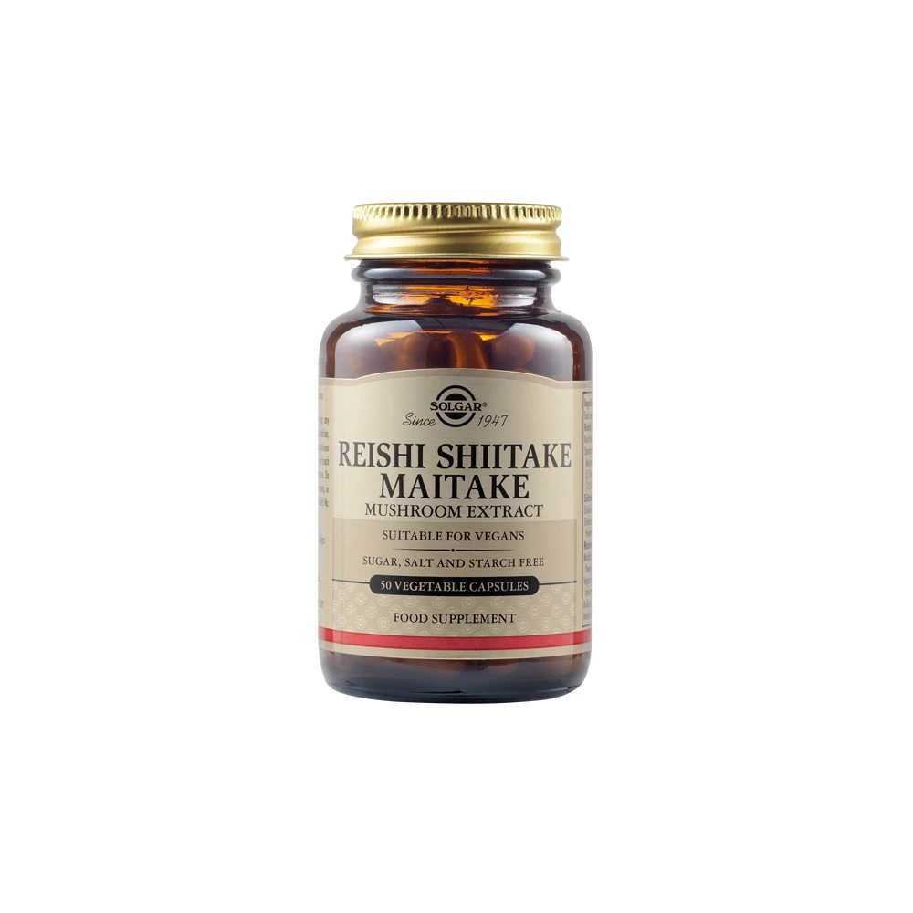 Solgar Reishi Shiitake Maitake Mushroom Extract 50 vegan caps