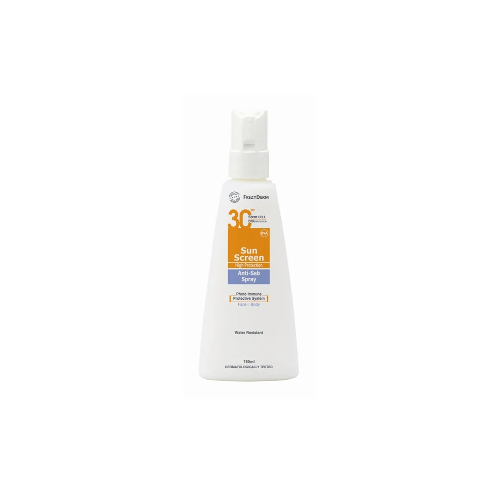 Frezyderm Sun Screen Anti Seb Spray SPF30 Face & Body 150ml