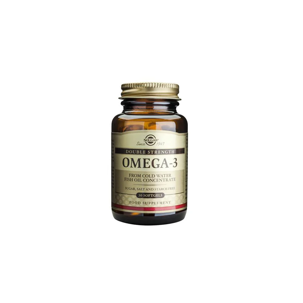 Solgar Omega 3 Double Strength Nutritional Supplement For Brain & Cardiovascular Health 30 Softgels