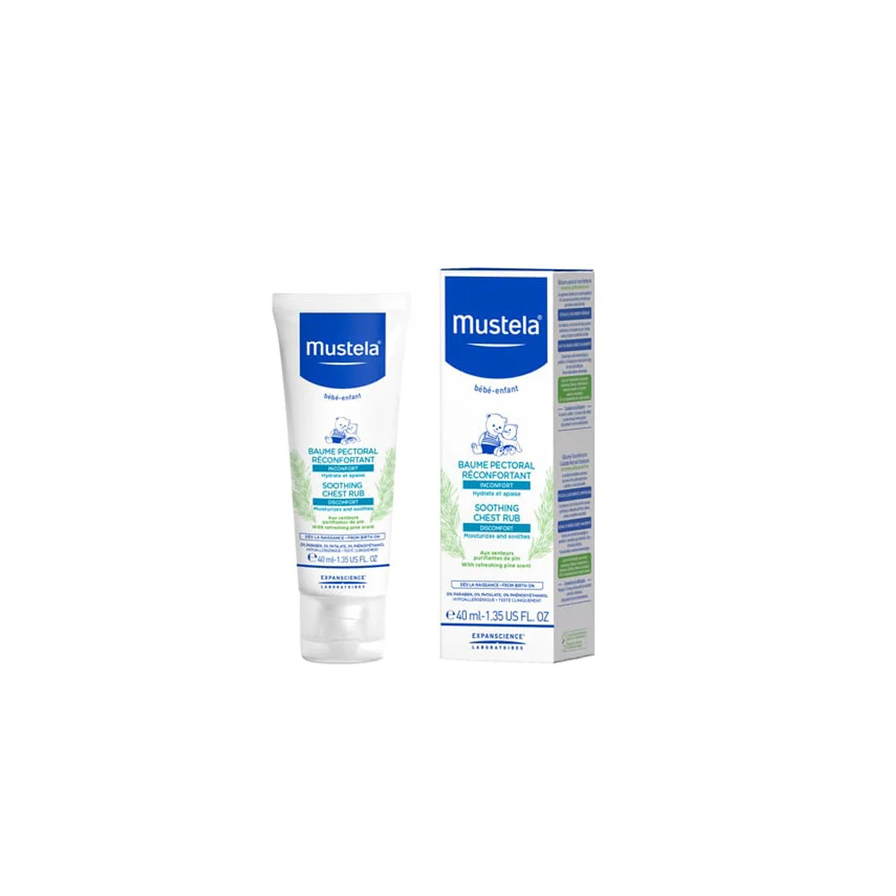 Mustela Soothing Chest Rub Κρέμα Εντριβής Στήθους 40ml