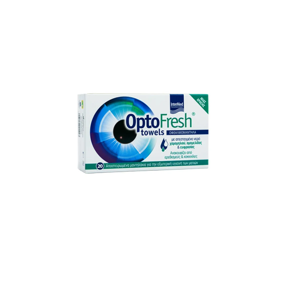 InterMed OptoFresh Τowels Οφθαλμικά Μαντηλάκια 20 τεμάχια