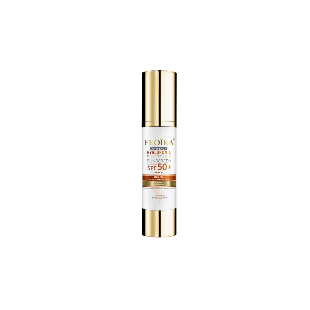 Froika Hyaluronic Silk Touch Suncare Anti-Spot Cream SPF50+ Waterproof Sunscreen Face Cream To Prevent Spots With Anti-Wrinkle Factors 50ml