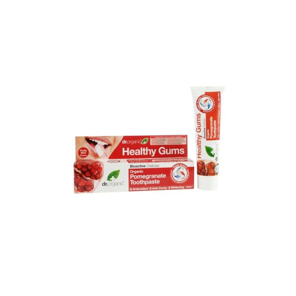 Dr.Organic Pomegranate Toothpaste Οδοντόκρεμα Για Ευαίσθητα Δόντια & Ούλα 100ml
