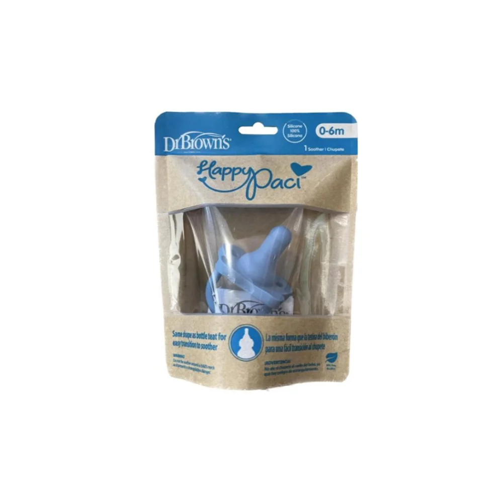 Dr.Brown's Pacifier All Silicone 0-6 Months Blue 1 piece