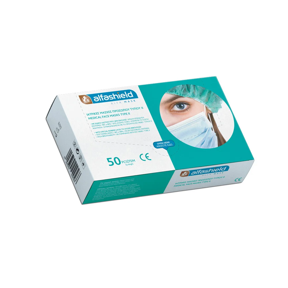 Alfashield Alfa Mask Medical Face Masks Type II 50 pieces