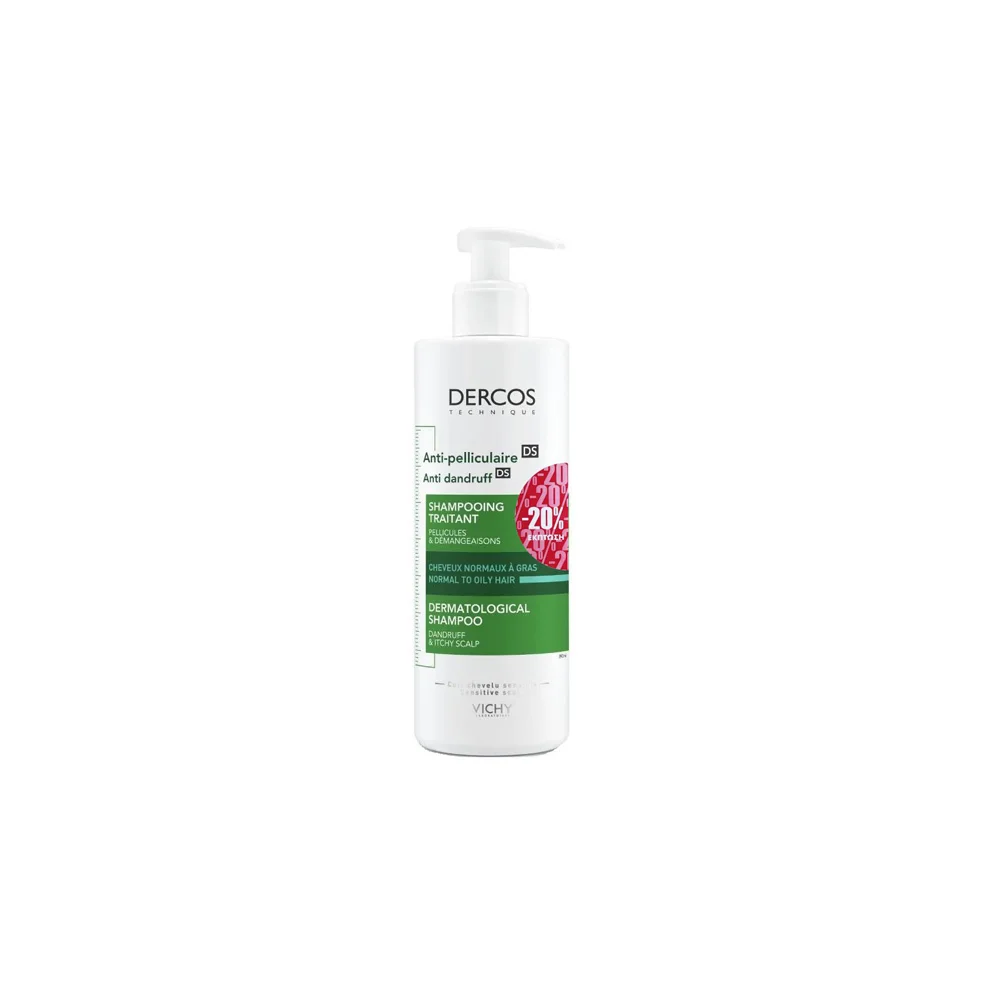 Vichy Dercos Promo (-20% Μειωμένη Αρχική Τιμή) Anti-Dandruff Shampoo Normal Oily Hair Αντιπιτυριδικό Σαμπουάν Για Κανονικά Λιπαρά Μαλλιά 390ml