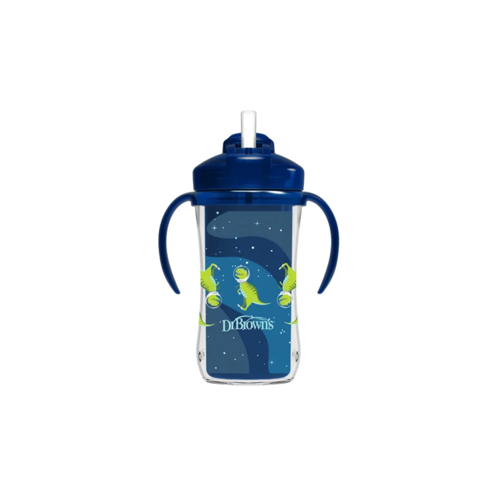 Dr.Brown's Thermos Cup With Straw Blue 300ml
