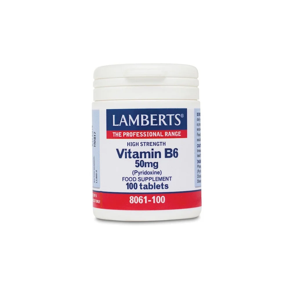 Lamberts Vitamin B6 50mg Pyridoxine Nutritional Supplement For Women 100 tablets