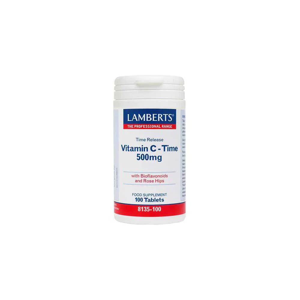 Lamberts Vitamin C 500mg Time Release Βιταμίνη C Βραδείας Απελευθέρωσης 100 ταμπλέτες
