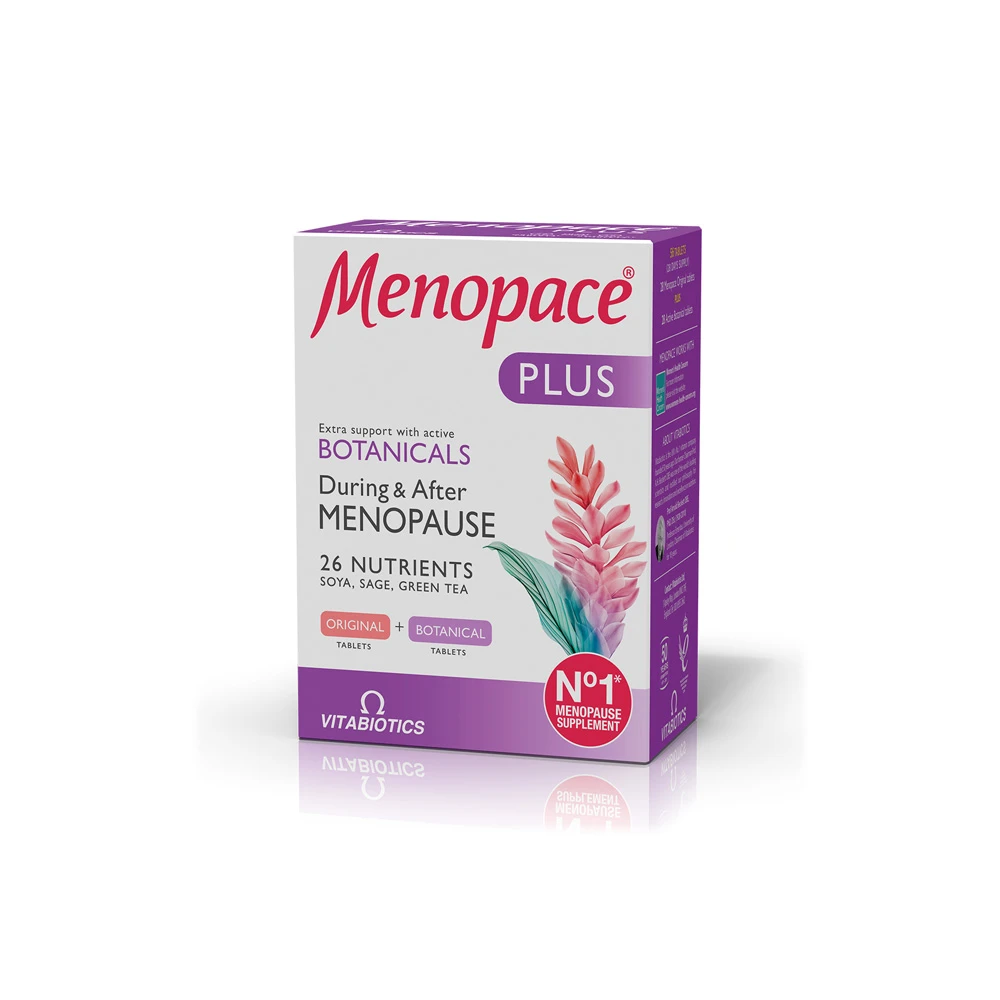 Vitabiotics Menopace Plus Complete Menopause Supplement With Phytoestrogens 56 tabs