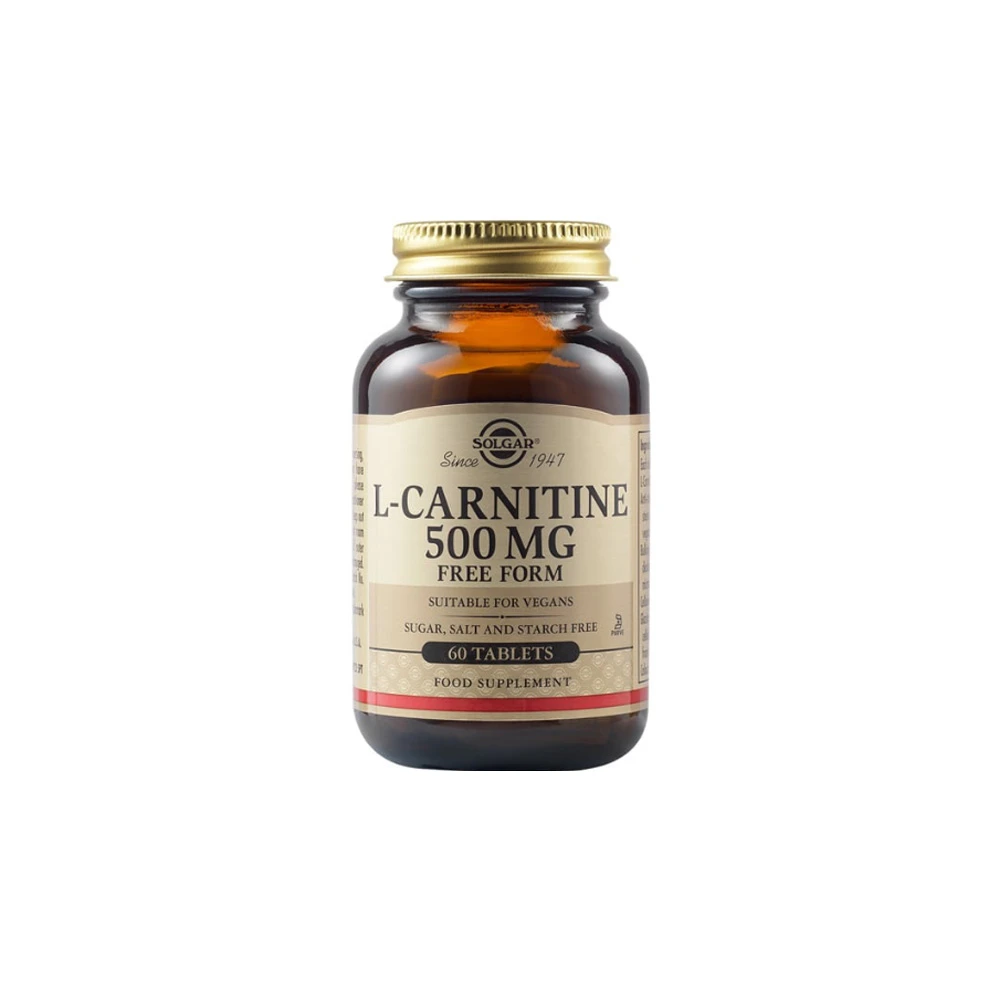 solgar l carnitine 500mg 60 tablets 500 mg L-Carnitine - Pack of 30 - Metabolism Support - Helps Transport Fatty Acids L-Carnitine - 500mg 60 Tablets
