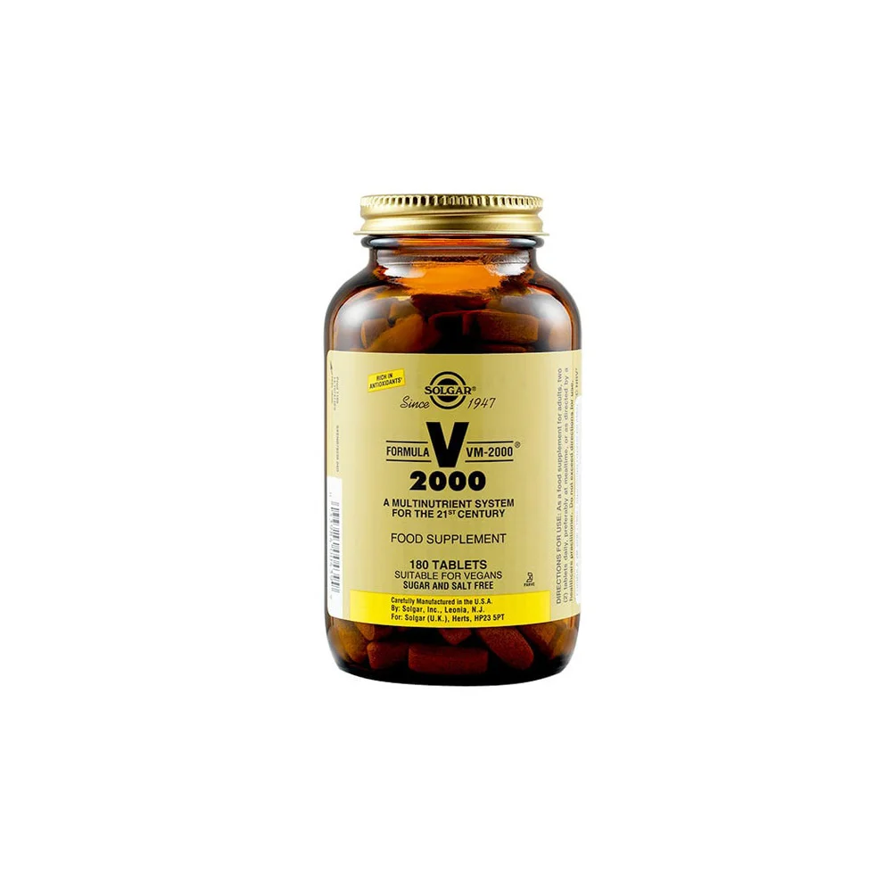 Solgar Formula VM-2000 Multivitamin For Energy & Body Stimulation 180 tablets