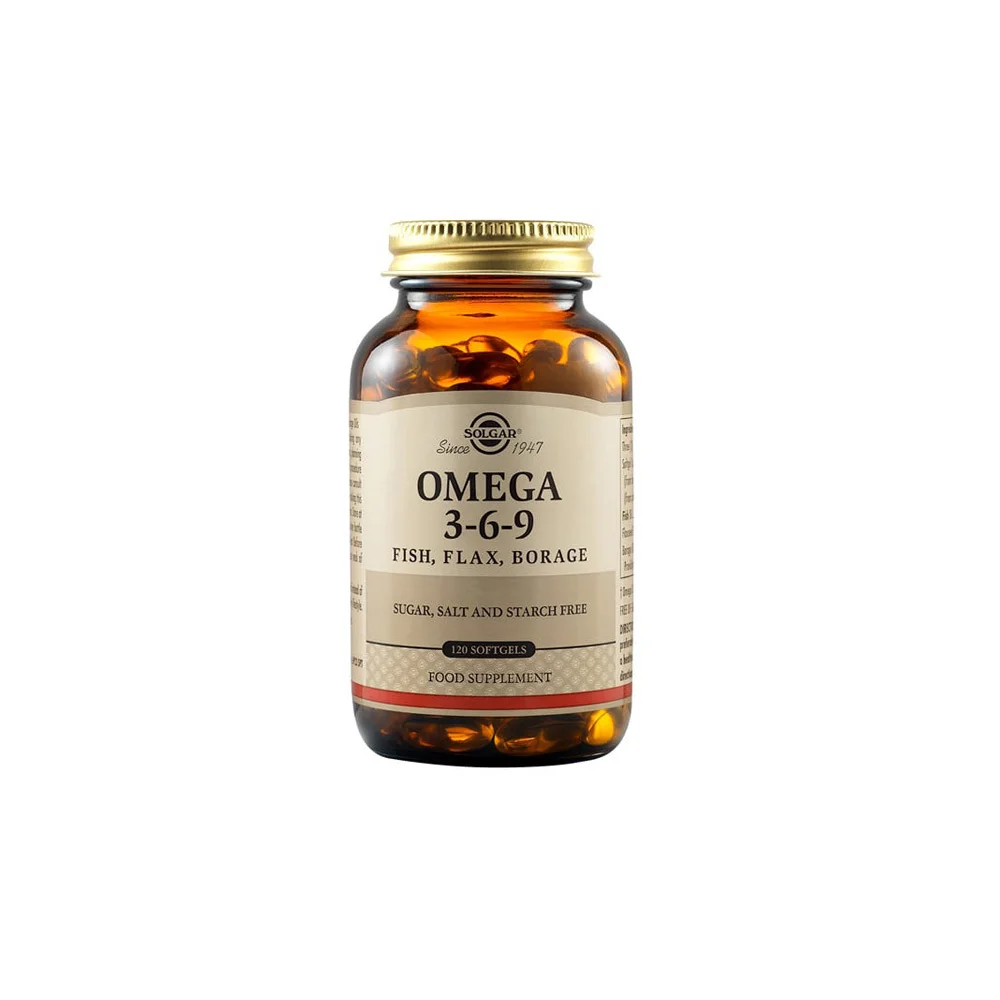 Solgar Omega 3-6-9 Nutritional Supplement For Brain & Cardiovascular Health 120 Softgels