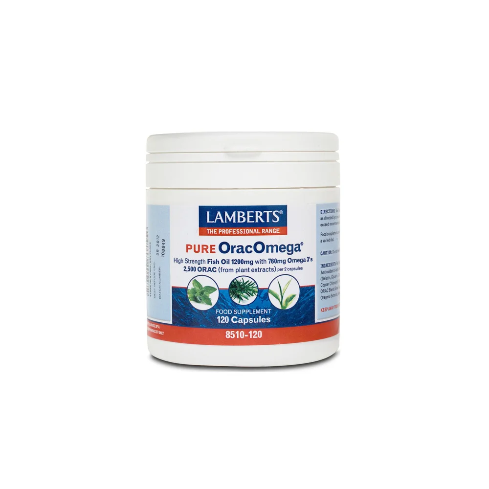Lamberts Orac Omega Pure with Omega 3 To Maintain Heart Health & Joint Mobility 120 capsules