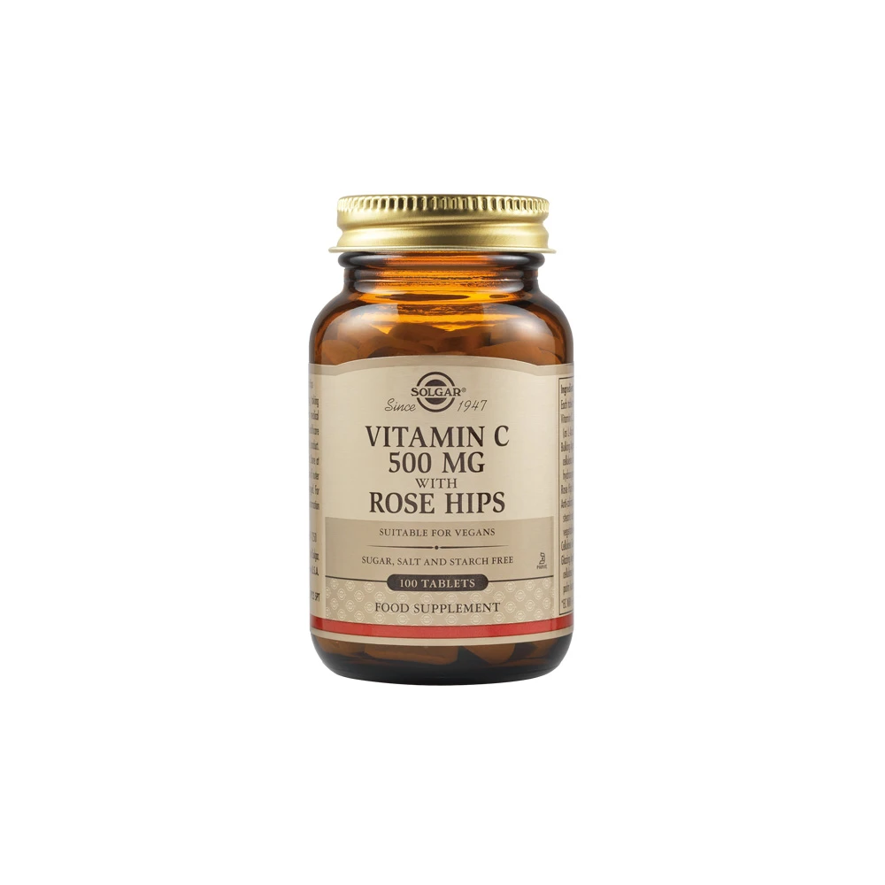 Solgar Vitamin C 500mg With Rose Hips 100 tablets