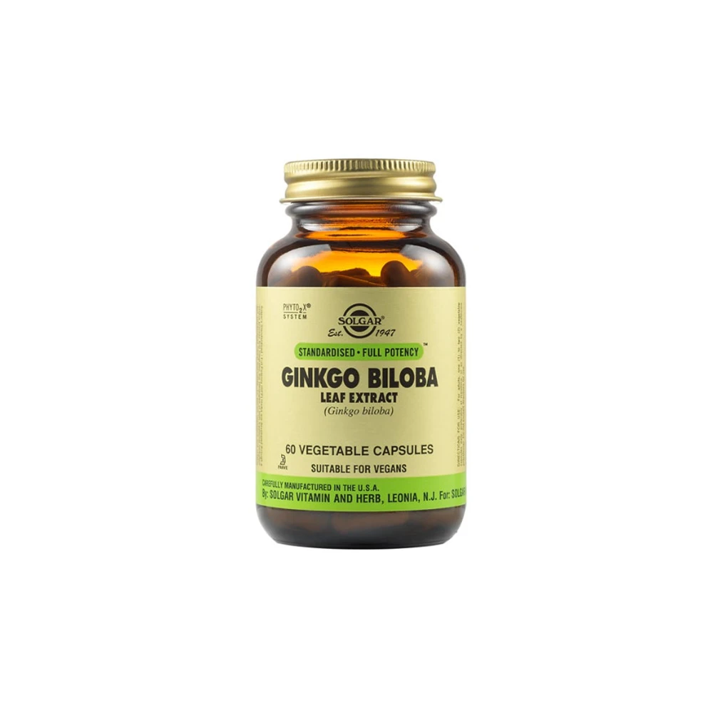 Solgar Ginkgo Biloba Leaf Extract 60 vegan caps