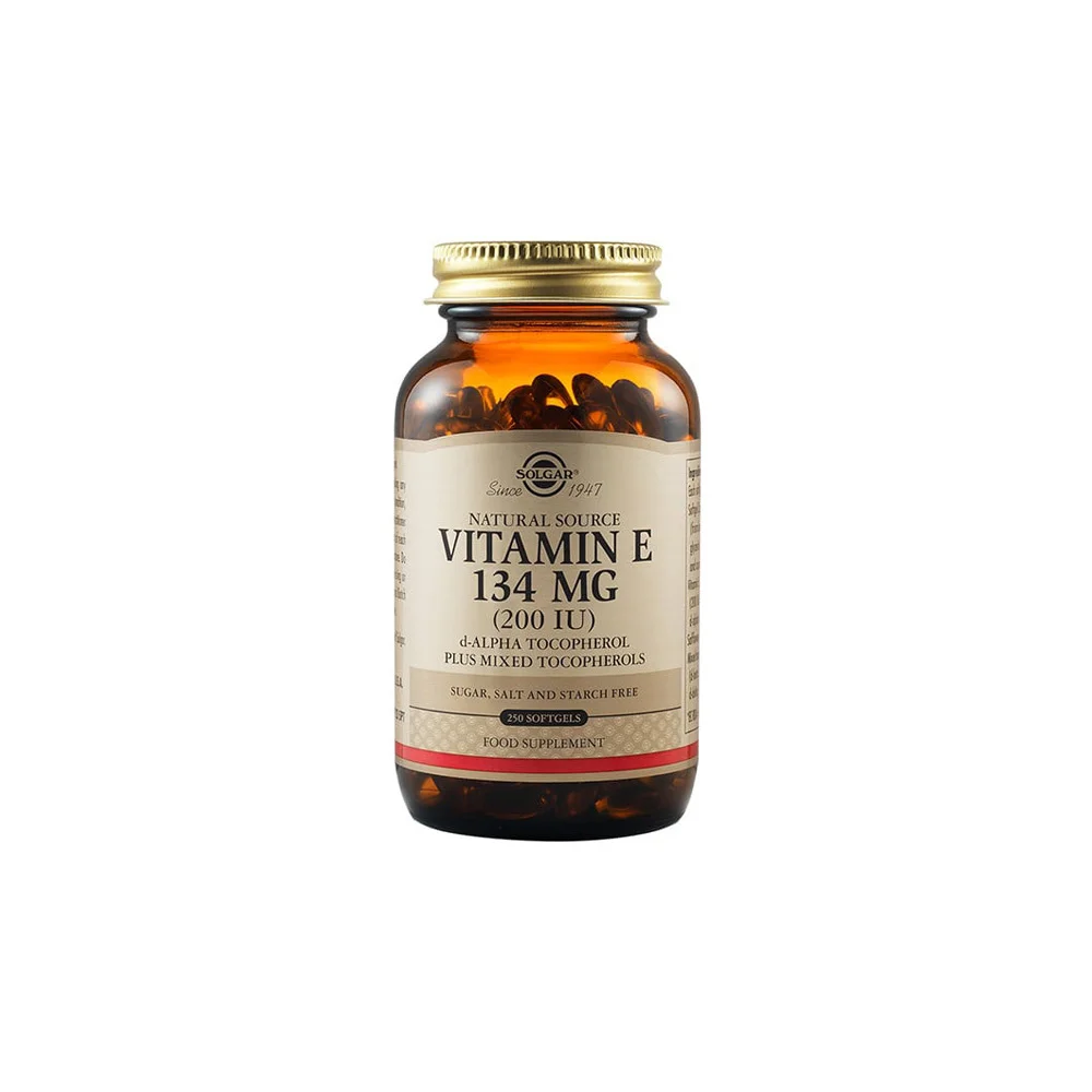 Solgar Vitamin E 134mg (200IU) Συμπλήρωμα Διατροφής Συμβάλλει Στην Υγεία Του Καρδιαγγειακού & Ανοσοποιητικού Συστήματος 250 μαλακές κάψουλες