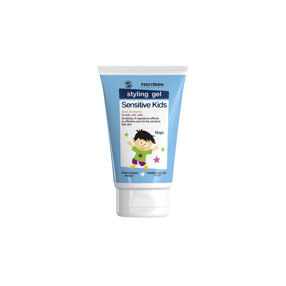 Frezyderm Sensitive Kids Hair Styling Gel For Boys Για Δυνατό Κράτημα Που Τονώνει Την τρίχα 100ml