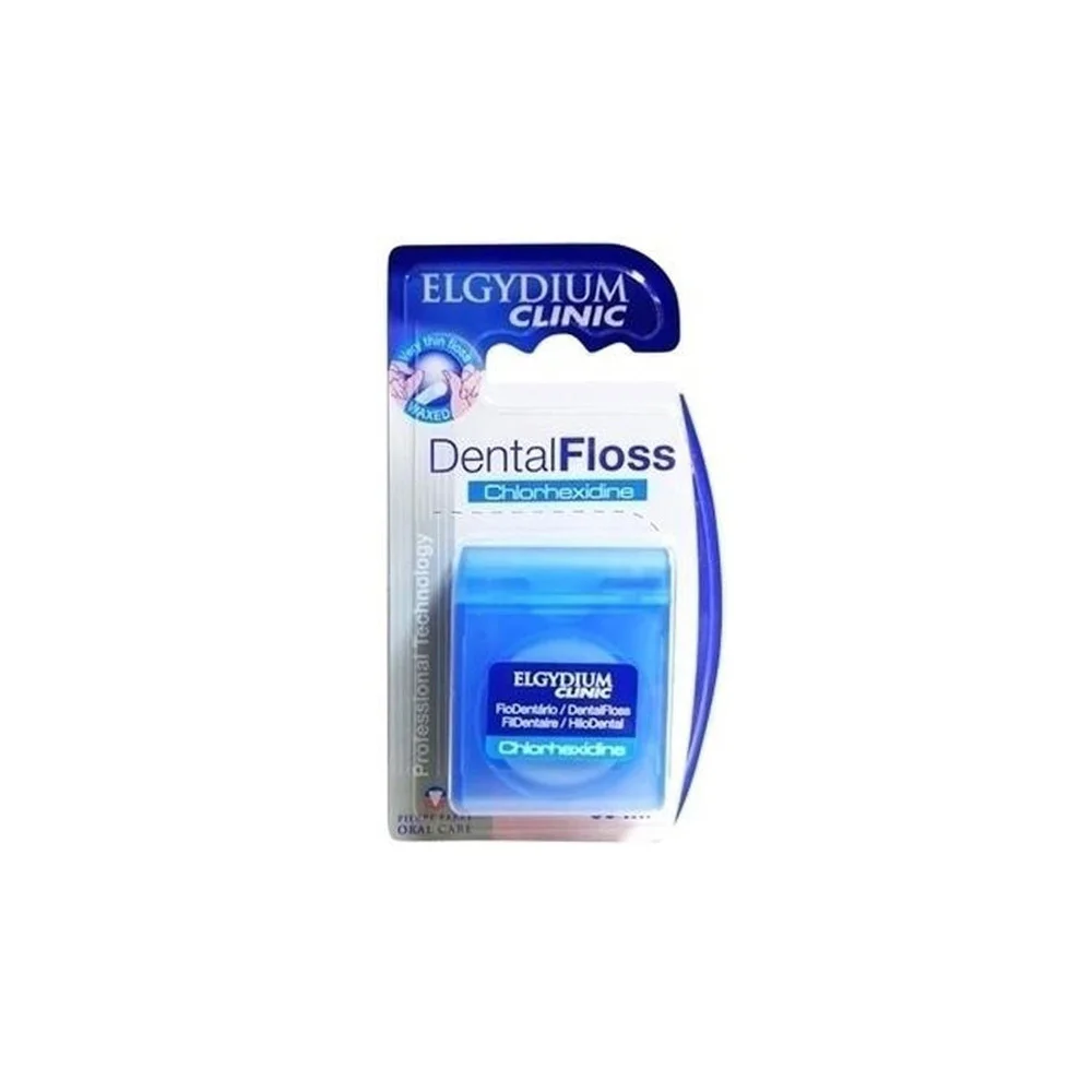Elgydium Dental Floss Chlorhexidine Οδοντικό Νήμα 50m