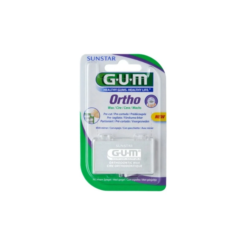 Gum Ortho Wax Unflavored Orthodontic Wax Against Wounds & Irritations From Braces 1 piece