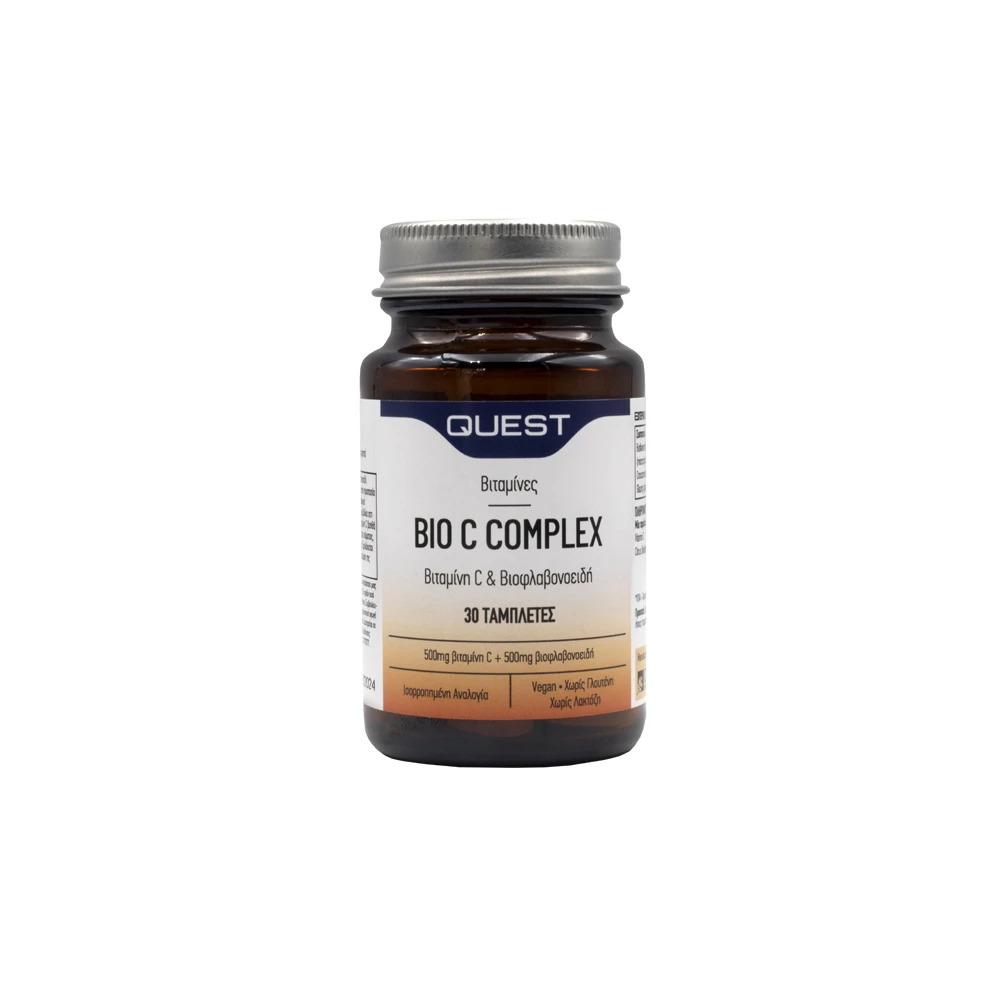 Quest Bio C Complex bioflavonoids 500mg Βιταμίνη C & Βιοφλαβονοειδή 30 ταμπλέτες