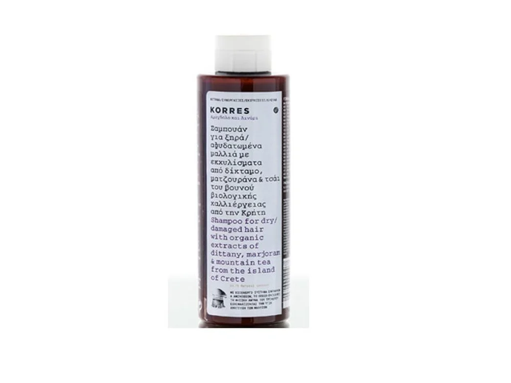 Korres Almond & Linseed Shampoo For Dry Damaged Hair 250ml