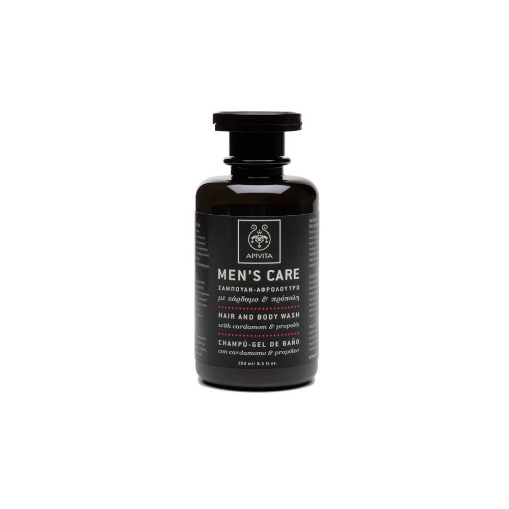 Apivita Men's Care Hair & Body Wash With Cardamom & Propolis 250ml