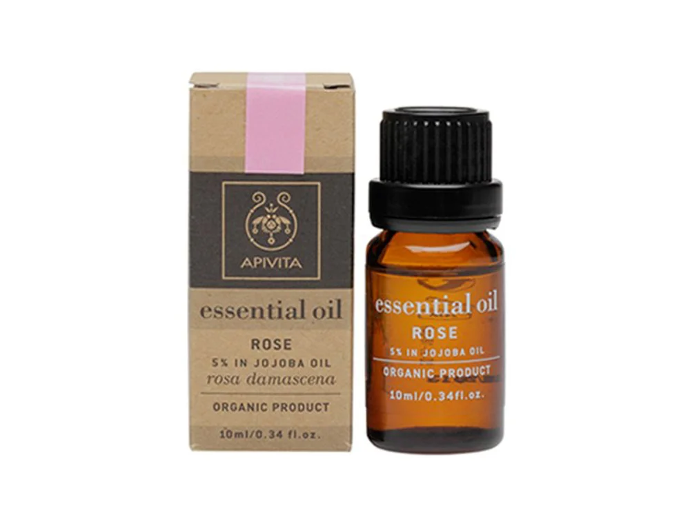Apivita Organic Rose Essential Oil / 5% Solution In Jojoba Oil 10ml