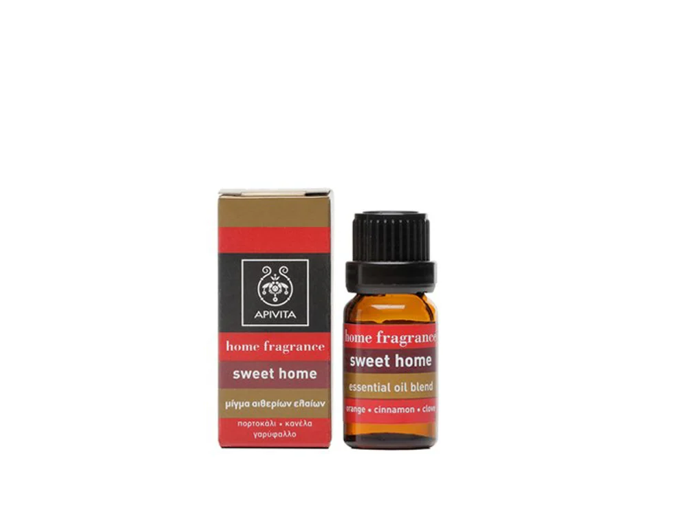 Apivita Organic Sweet Home Essential Oil Mixture Of Orange Cinnamon Clove 10ml