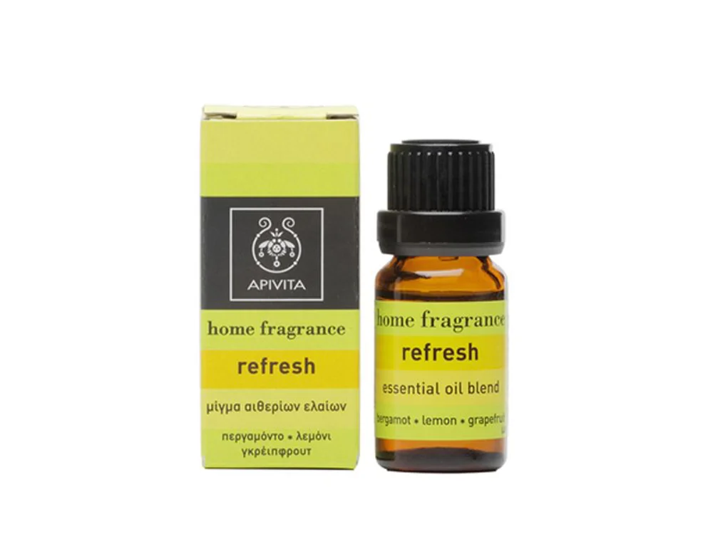 Apivita Organic Refresh Essential Oil Mixture Of Bergamot Lemon Grapefruit 10ml
