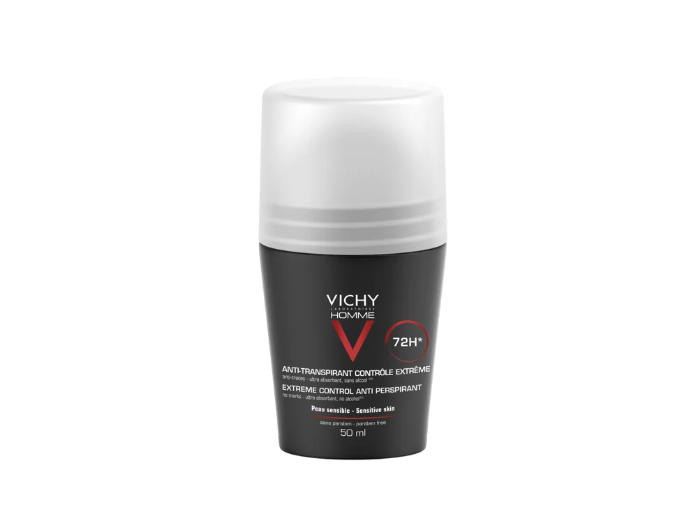 Vichy Homme 72h Deodorant Roll-On For Extreme Anti-Perspirant Δράση Κατά Tης Εφίδρωσης 50ml