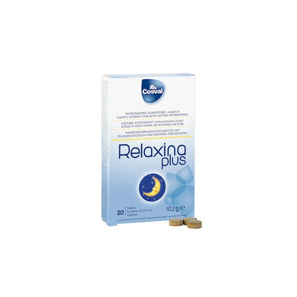 Cosval Relaxina Plus Συμπλήρωμα Διατροφής Με Βότανα Κατά Της Αϋπνίας 20 ταμπλέτες