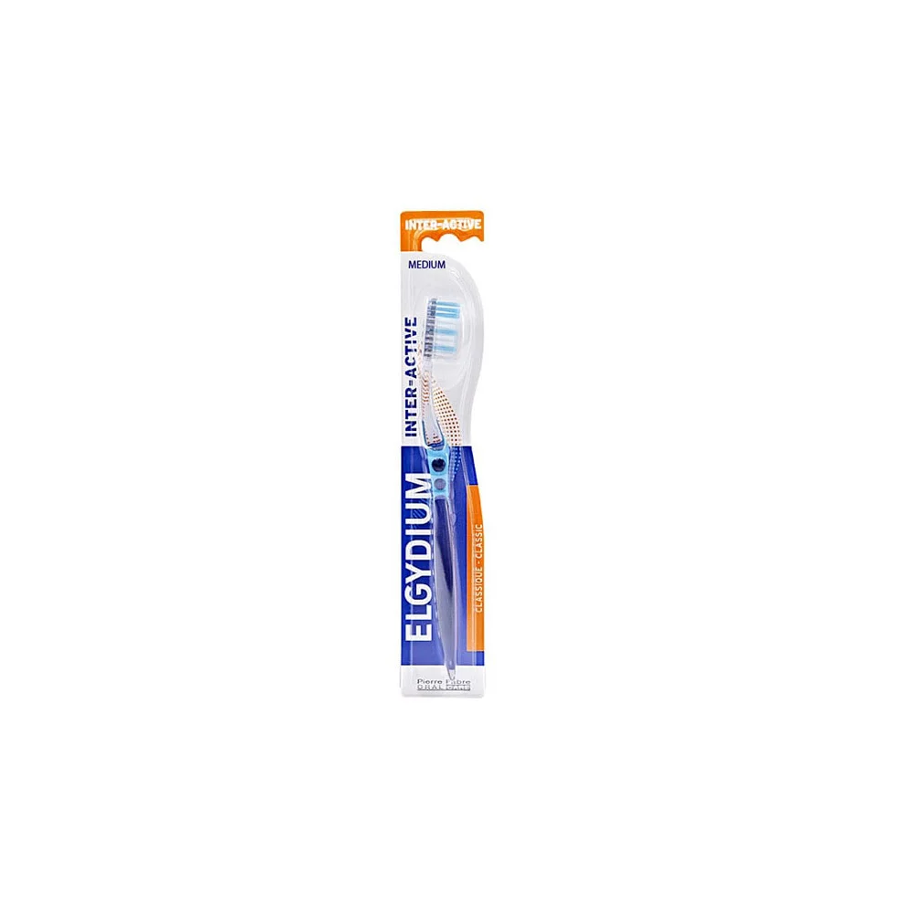 Elgydium Inter Active Medium Οδοντόβουρτσα Μέτρια 1 τεμάχιο