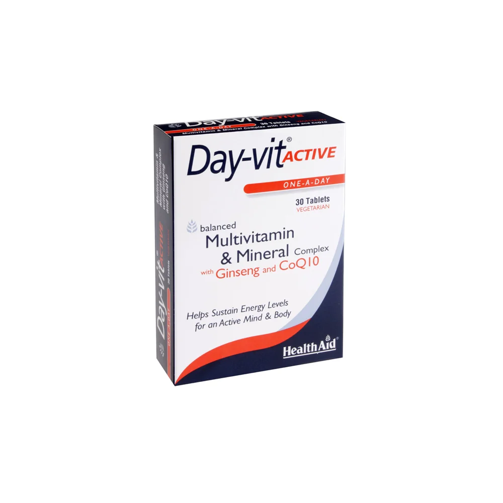 Health Aid Day-Vit Active Nutritional Supplement For Energy & Stimulation of Body & Spirit 30 tablets