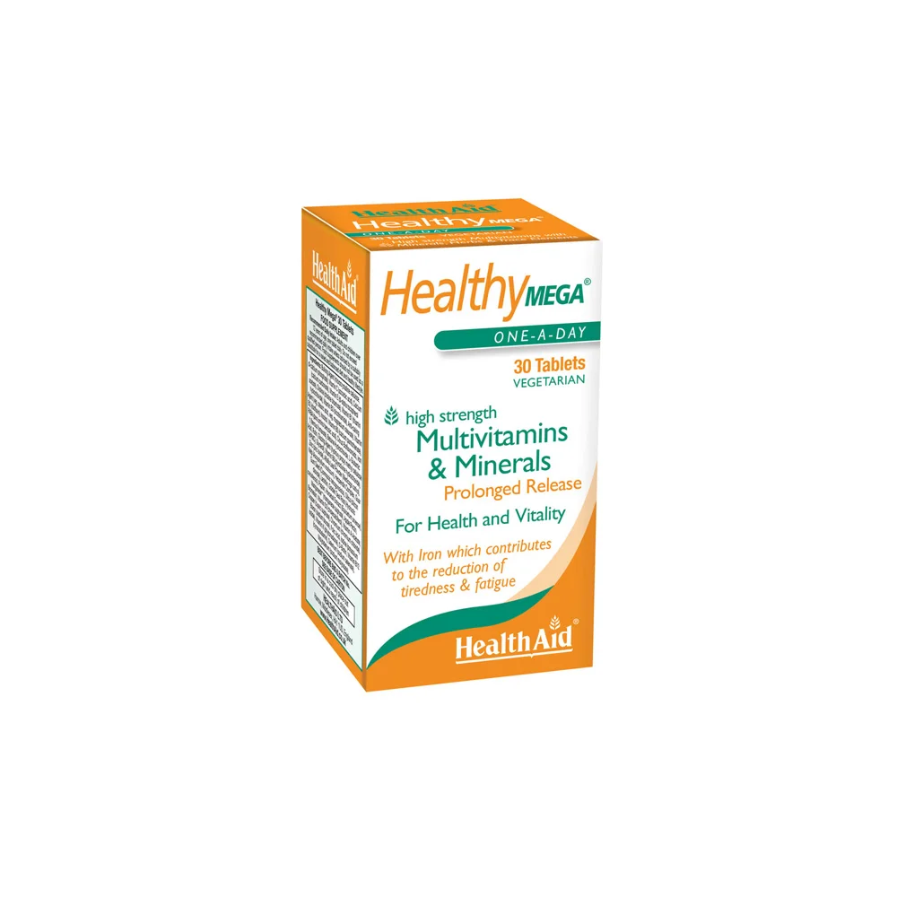 Health Aid Healthy Mega Nutritional Supplement With 43 Nutrients For Complete Coverage & High Performance 30 tablets