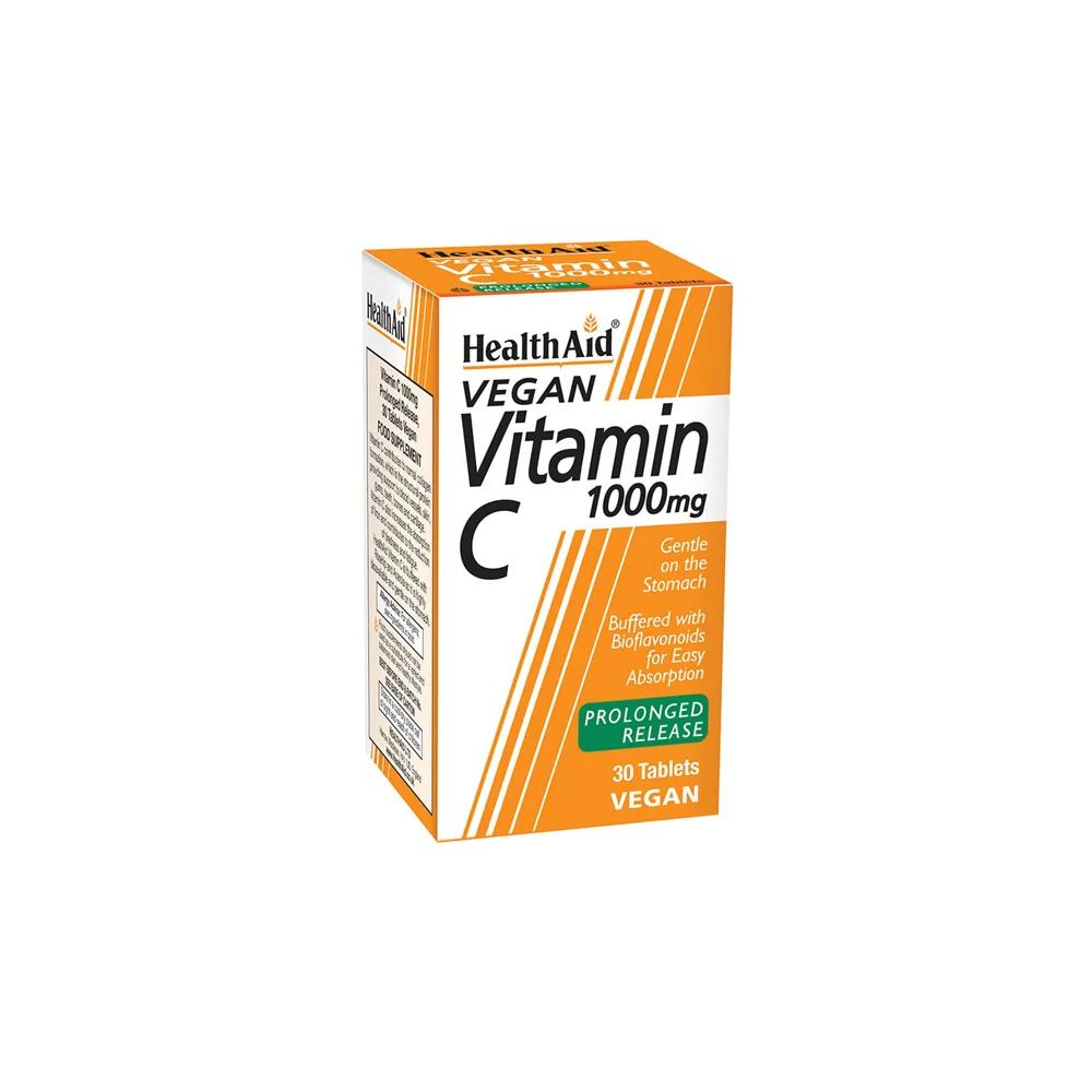Health Aid Vitamin C 1000mg Συμπλήρωμα Διατροφής Βιταμίνης C Με Γεύση Πορτοκάλι 30 ταμπλέτες