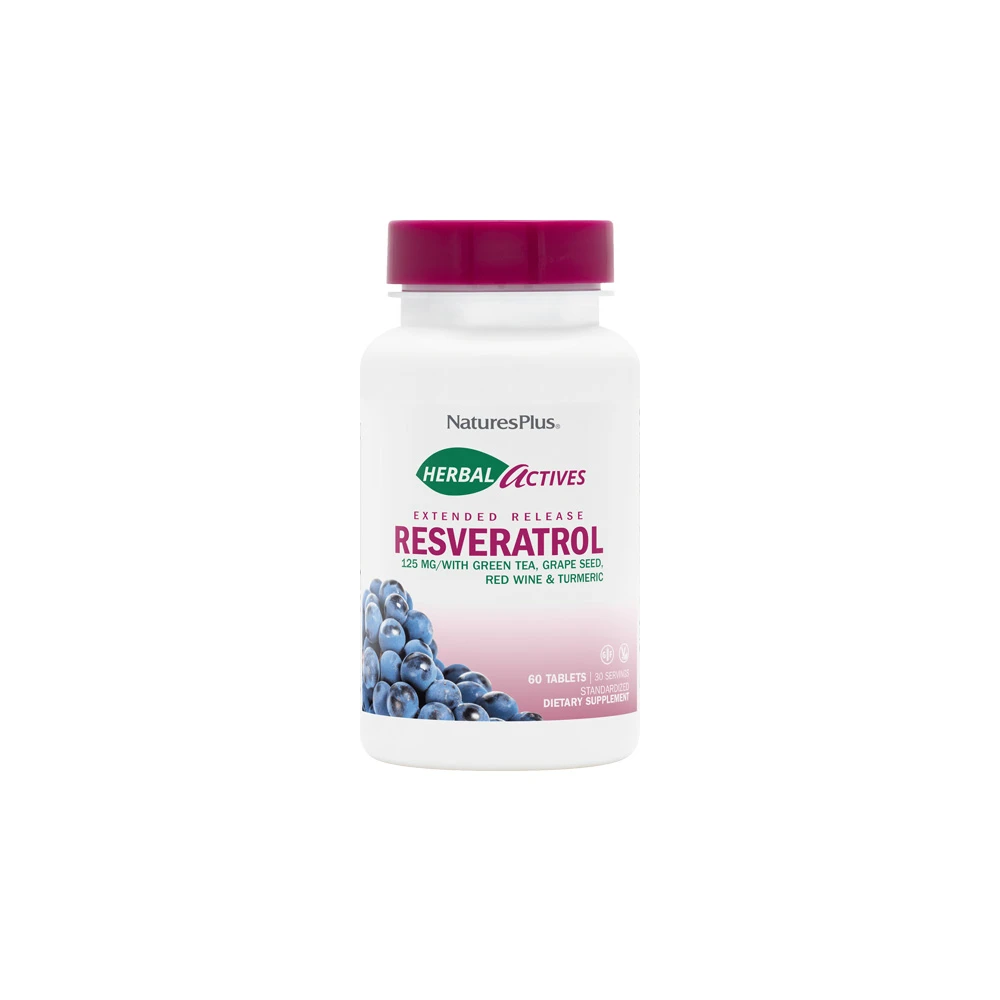 Natures Plus Resveratrol 125mg Extended Release 60 tablets
