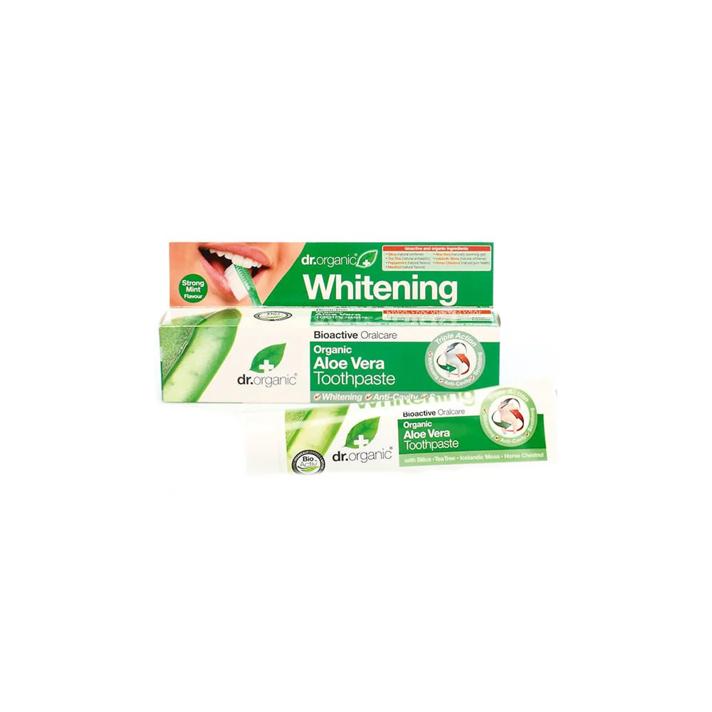 Dr.Organic Aloe Vera Toothpaste Οδοντόκρεμα Mε Βιολογική Αλόη Βέρα 100ml