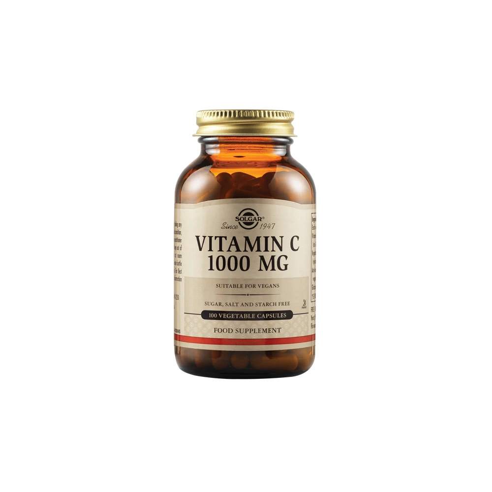 Solgar Vitamin C 1000mg Βιταμίνη C Για Δυνατό Ανοσοποιητικό 100 φυτικές κάψουλες