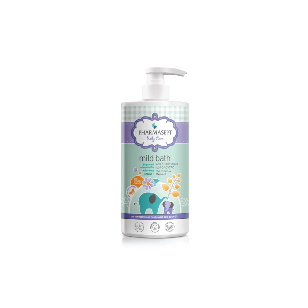 Pharmasept Baby Care Mild Bath Απαλό Βρεφικό Αφρόλουτρο Για Σώμα & Μαλλιά 1Lt