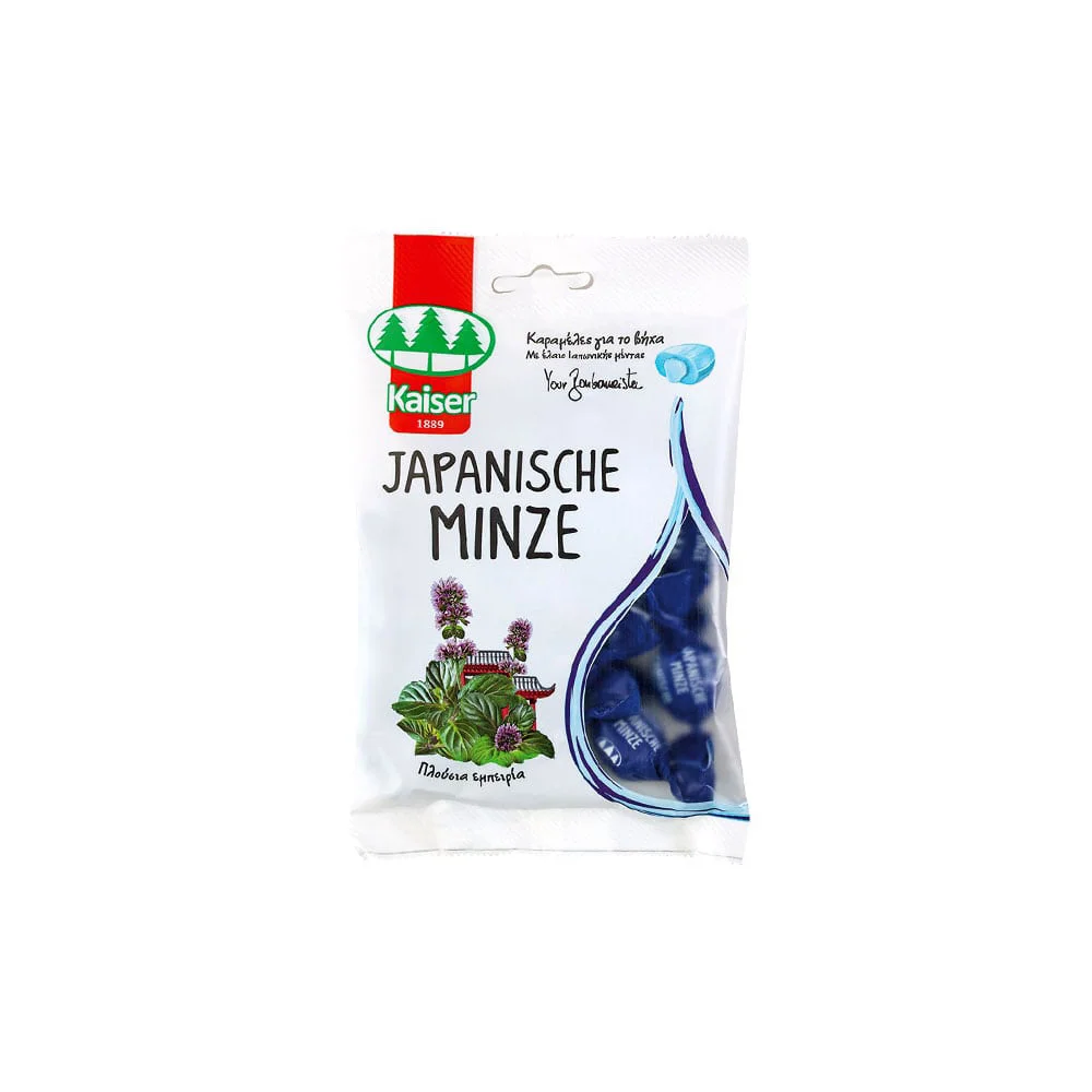 Kaiser Japanische Minze Cough Candies Filled with Japanese Mint Oil 75gr