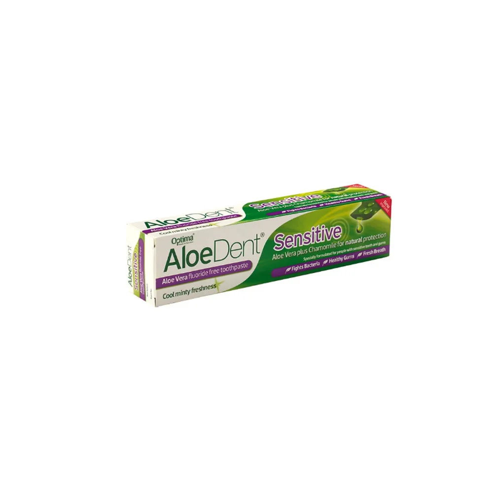 Optima Aloe Dent Sensitive Toothpaste Οδοντόκρεμα Mε Αλόη Mε Ειδική Σύνθεση Για Ευαίσθητα Δόντια & Ούλα 100ml
