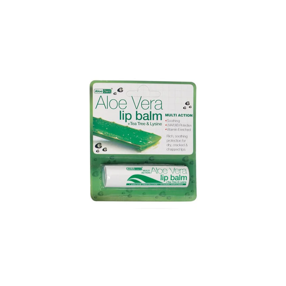 Optima Aloe Vera Lip Balm Ενυδατικό Bάλσαμο Xειλιών 4gr