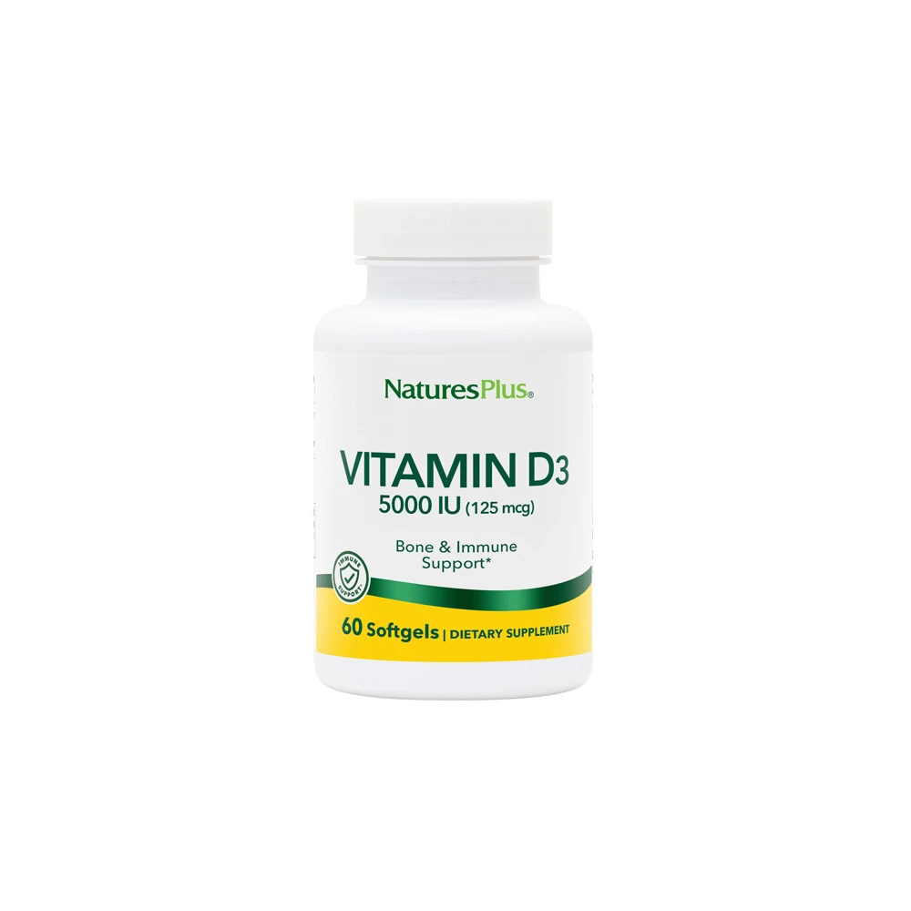 Natures Plus Vitamin D3 5000 I.U. 60 soft capsules