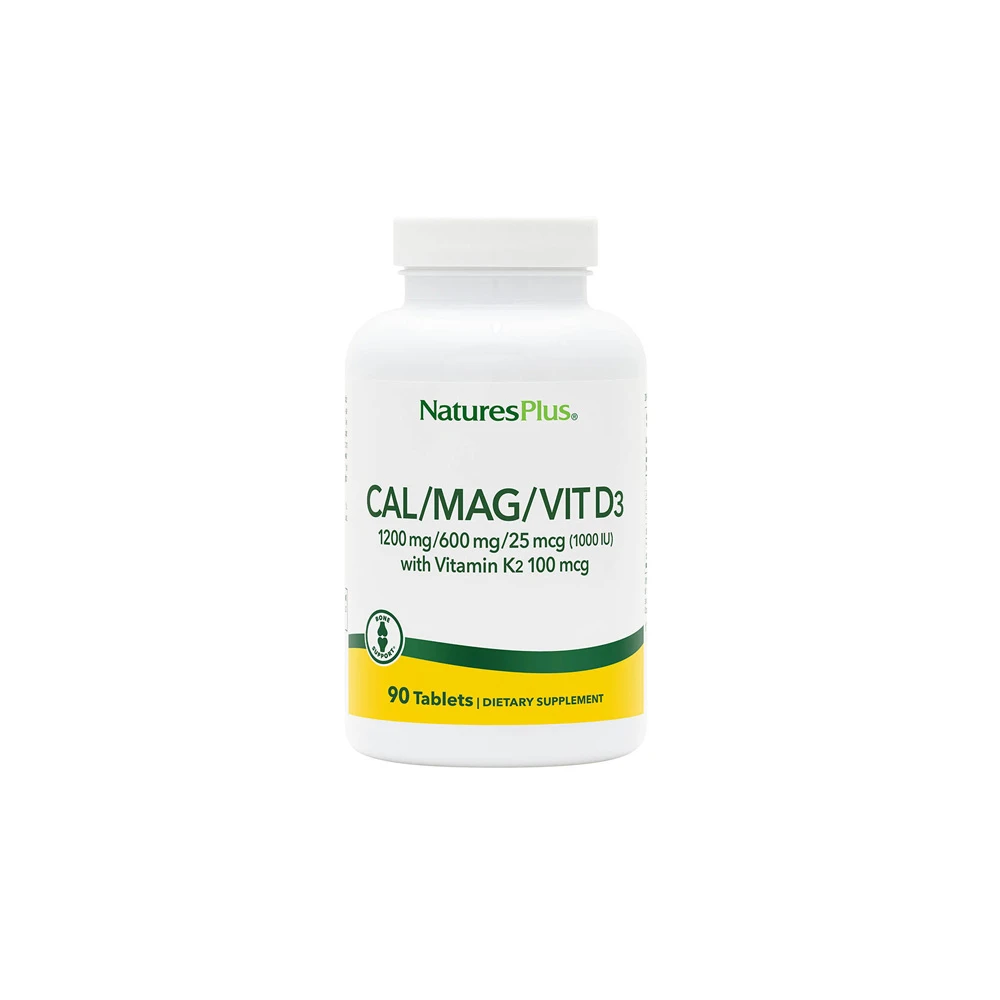 Natures Plus Cal/Mag/Vit D3 With Vitamin K2 90 tablets