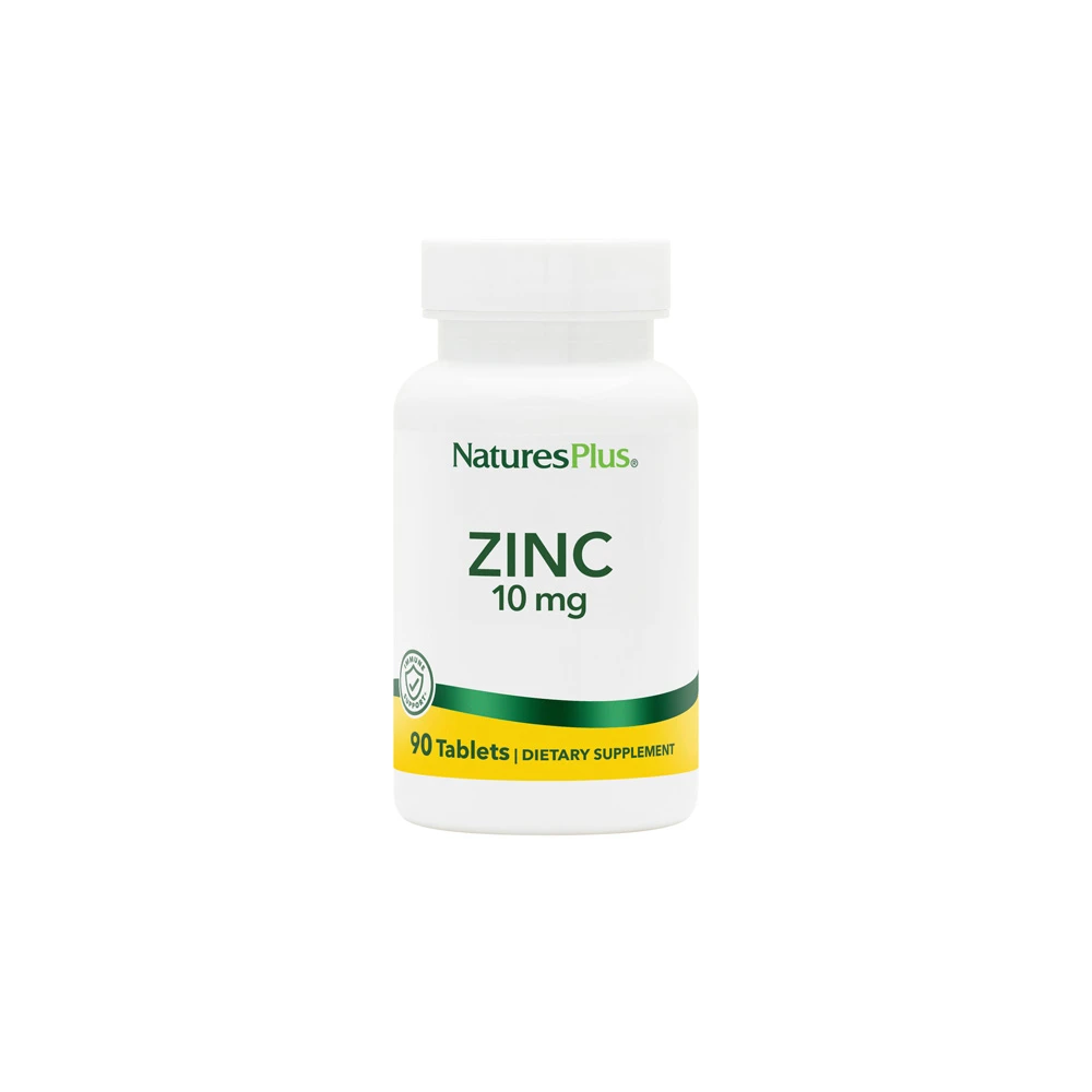 Natures Plus Zinc 10mg Συμπλήρωμα Διατροφής Με Ψευδάργυρο 90 ταμπλέτες