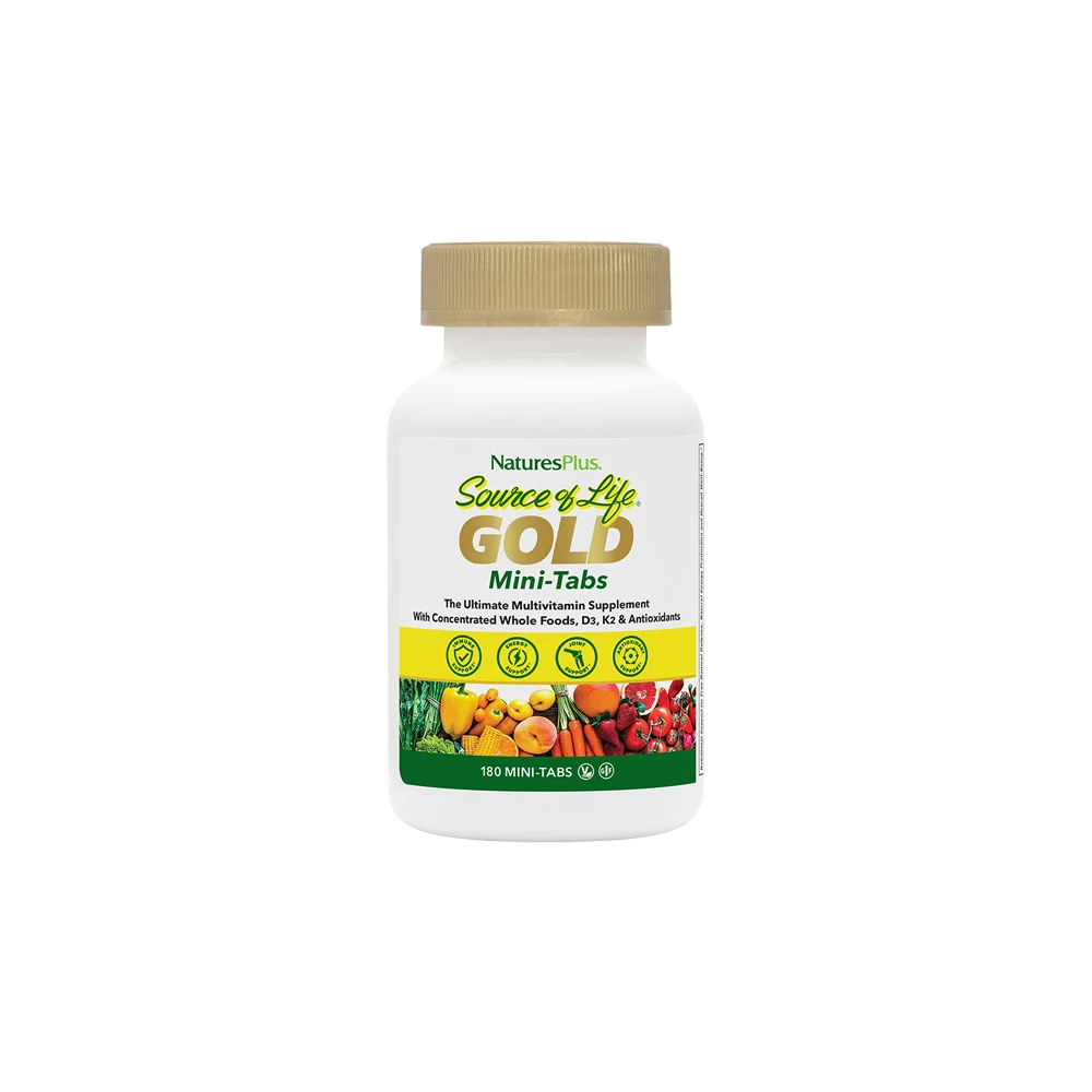Natures Plus Source Of Life Gold Mini Tabs Multivitamin Supplement 180 tablets