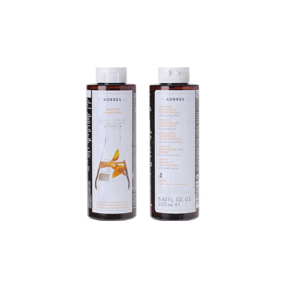 Korres Sunflower & Mountain Tea Shampoo For Coloured Hair 250ml