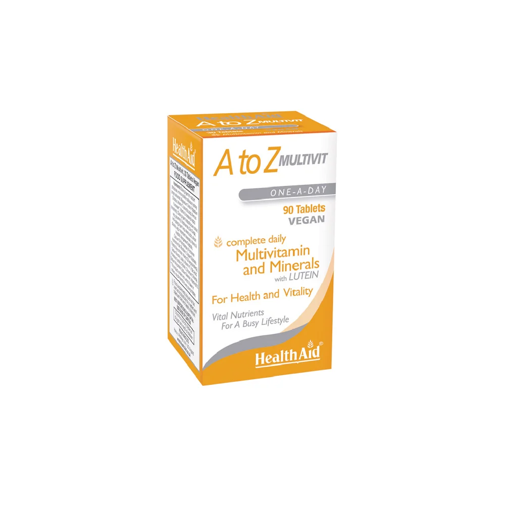 Health Aid A Τo Z Multivit One A Day Nutritional Supplement With Vitamins Minerals & Lutein Essential For The Body Daily 90 Capsules