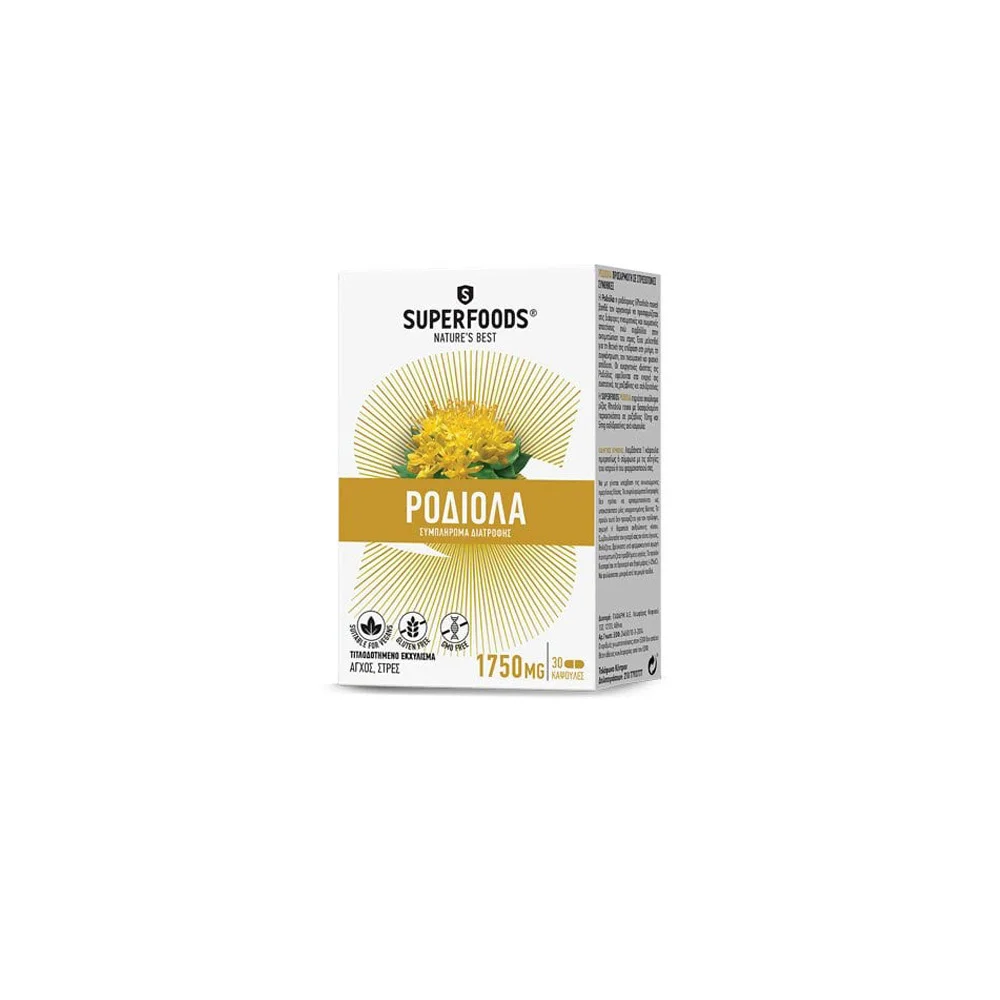 Superfoods Rhodiola Dietary Supplement For Combating Stress 30 capsules